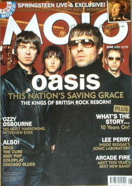 <!--2005-06-->MOJO magazine - Oasis cover (June 2005 - Issue 139)