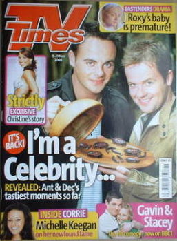 TV Times magazine - Ant and Dec cover (15-21 November 2008)