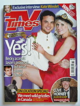 TV Times magazine - Ryan Thomas and Katherine Kelly cover (7-13 February 2009)