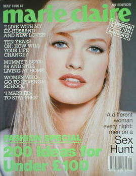 British Marie Claire magazine - May 1995 - Karen Mulder cover