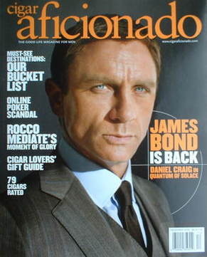 Cigar Aficionado magazine - Daniel Craig cover (December 2008)