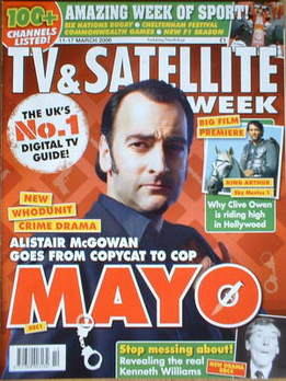 TV & Satellite Week magazine - Alistair McGowan cover (11-17 March 2006)
