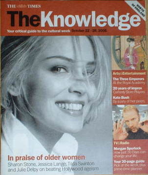 The Knowledge magazine - 22-28 October 2005 - Sharon Stone cover