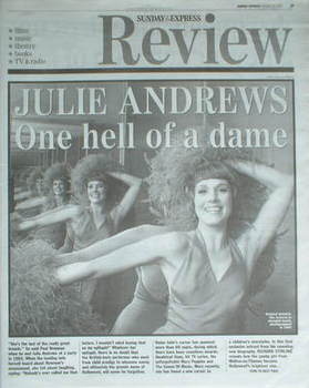 Sunday Express Review newspaper supplement - Julie Andrews cover (25 Februa