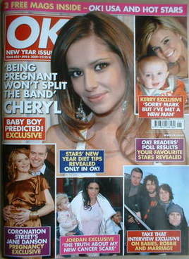 OK! magazine - Cheryl Cole cover (6 January 2009 - Issue 655)