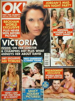 OK! magazine - Victoria Beckham cover (6 September 2005 - Issue 485)