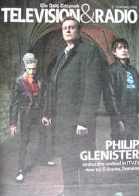 Television&Radio magazine - Mackenzie Crook, Philip Glenister and Christian Cooke cover (3 January 2009)