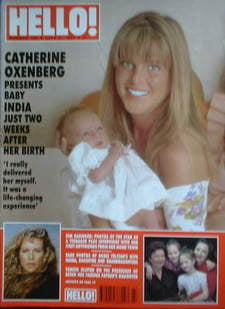 <!--1991-07-06-->Hello! magazine - Catherine Oxenberg and baby India cover 