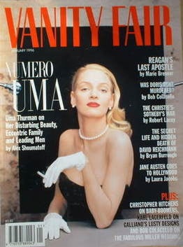 Vanity Fair magazine - Uma Thurman cover (January 1996)