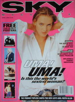 Sky magazine - Uma Thurman cover (April 1996)