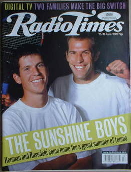<!--1999-06-12-->Radio Times magazine - Tim Henman and Greg Rusedski cover 