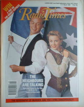 Radio Times magazine - Kylie Minogue and Jason Donovan cover (11-17 March 1989)