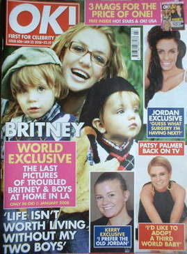 OK! magazine - Britney Spears and sons cover (22 January 2008 - Issue 606)