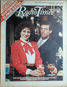 Radio Times magazine - Leslie Grantham and Anita Dobson cover (22-28 February 1986)