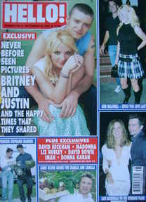 Hello! magazine - Britney Spears and Justin Timberlake cover (30 September 2003 - Issue 784)