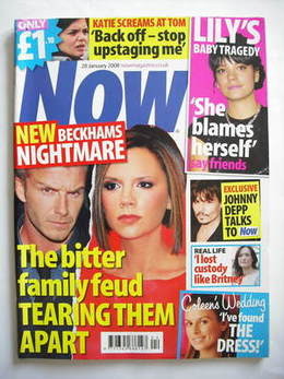 <!--2008-01-28-->Now magazine - David Beckham and Victoria Beckham cover (2
