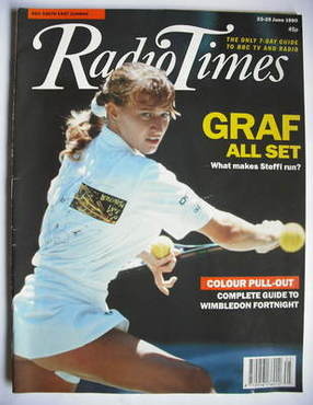 Radio Times magazine - Steffi Graf cover (23-29 June 1990)