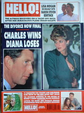 <!--1996-08-31-->Hello! magazine - Princess Diana and Prince Charles cover 