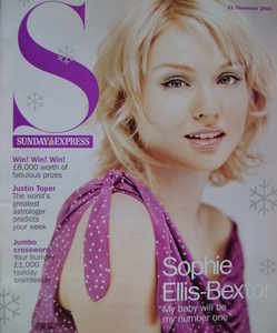 Sunday Express magazine - 21 December 2003 - Sophie Ellis-Bextor cover