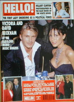 <!--1999-10-19-->Hello! magazine - David Beckham and Victoria Beckham cover