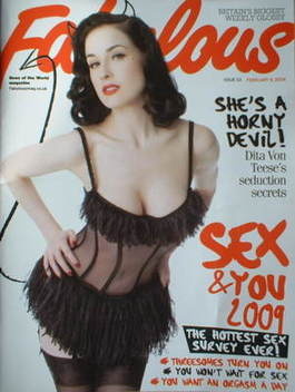 <!--2009-02-08-->Fabulous magazine - Dita Von Teese cover (8 February 2009)