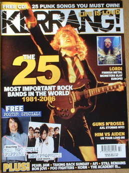 Kerrang magazine - The 25 Most Important Rock Bands In The World cover (6 June 2006 - Issue 1110)