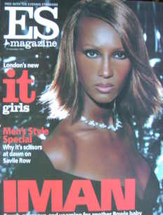 <!--2002-09-27-->Evening Standard magazine - Iman cover (27 September 2002)