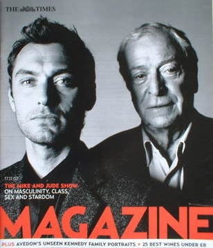 The Times magazine - Jude Law and Michael Caine cover (17 November 2007)