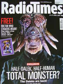Radio Times magazine - Dalek Sec Hybrid cover (21-27 April 2007)
