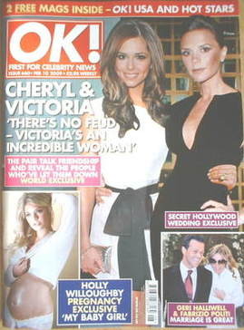 OK! magazine - Cheryl Cole and Victoria Beckham cover (10 February 2009 - Issue 660)