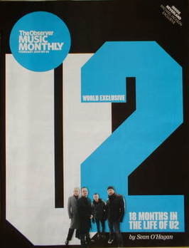 The Observer Music Monthly magazine - February 2009 - U2 cover