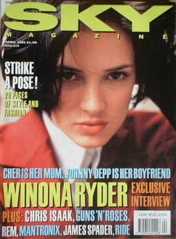 <!--1991-04-->Sky magazine - Winona Ryder cover (April 1991)