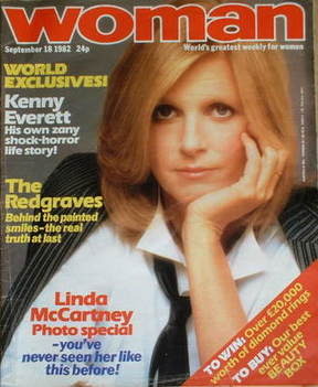 <!--1982-09-18-->Woman magazine - Linda McCartney cover (18 September 1982)