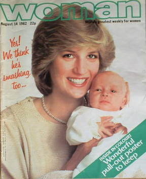 Woman magazine - Princess Diana and Prince William cover (14 August 1982)