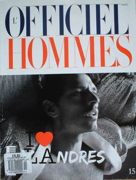 L'Officiel Hommes (Paris) magazine - Andres Velencoso cover (Spring/Summer 