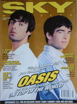 Sky magazine - Liam Gallagher and Noel Gallagher cover (March 1996)