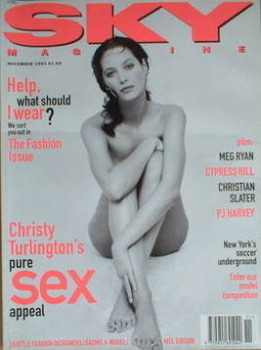 Sky magazine - Christy Turlington cover (November 1993)