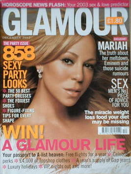 <!--2002-12-->Glamour magazine - Mariah Carey cover (December 2002)