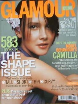 Glamour magazine - Camilla Priest cover (January 2003)