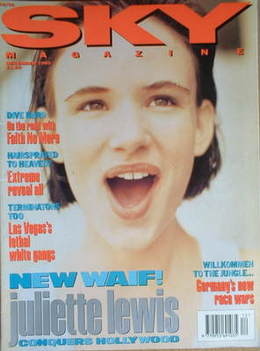 Sky magazine - Juliette Lewis cover (December 1992)