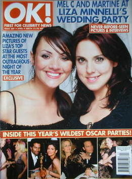 OK! magazine - Martine McCutcheon and Mel C cover (4 April 2002 - Issue 309)