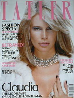 Tatler magazine - February 2003 - Claudia Schiffer cover