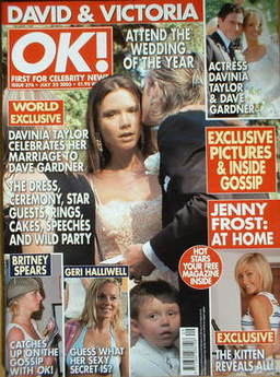 <!--2003-07-22-->OK! magazine - David Beckham and Victoria Beckham cover (2