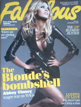 <!--2008-09-07-->Fabulous magazine - Abbey Clancy cover (7 September 2008)
