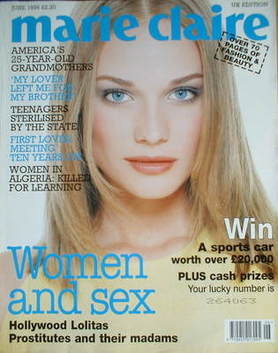 British Marie Claire magazine - June 1996 - Diane Heidkrueger cover