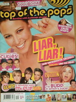 <!--2005-09-28-->Top of the Pops magazine - Rachel Stevens cover (28 Septem