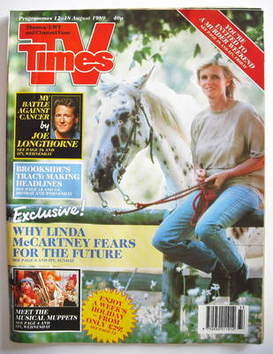 TV Times magazine - Linda McCartney cover (12-18 August 1989)