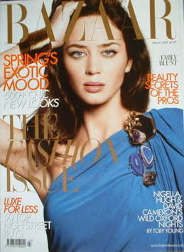 <!--2009-03-->Harper's Bazaar magazine - March 2009 - Emily Blunt cover