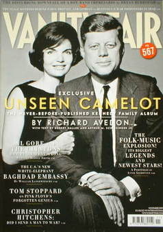 Vanity Fair magazine - John F Kennedy and Jackie Kennedy cover (November 2007)