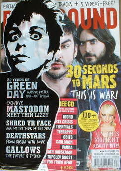 Rock Sound magazine - 30 Seconds To Mars cover (April 2009)